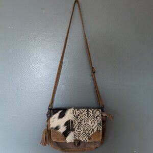 Western, Canvas and Cow Hide, Myra Bag, Purse.